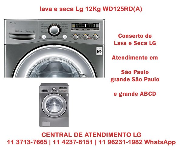 Conserto lava e seca Lg 12Kg WD125RD(A)