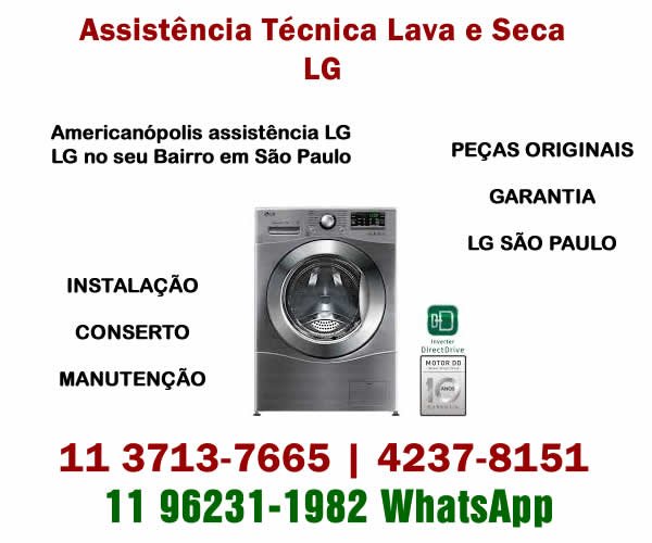 Assistência lava e seca Lg